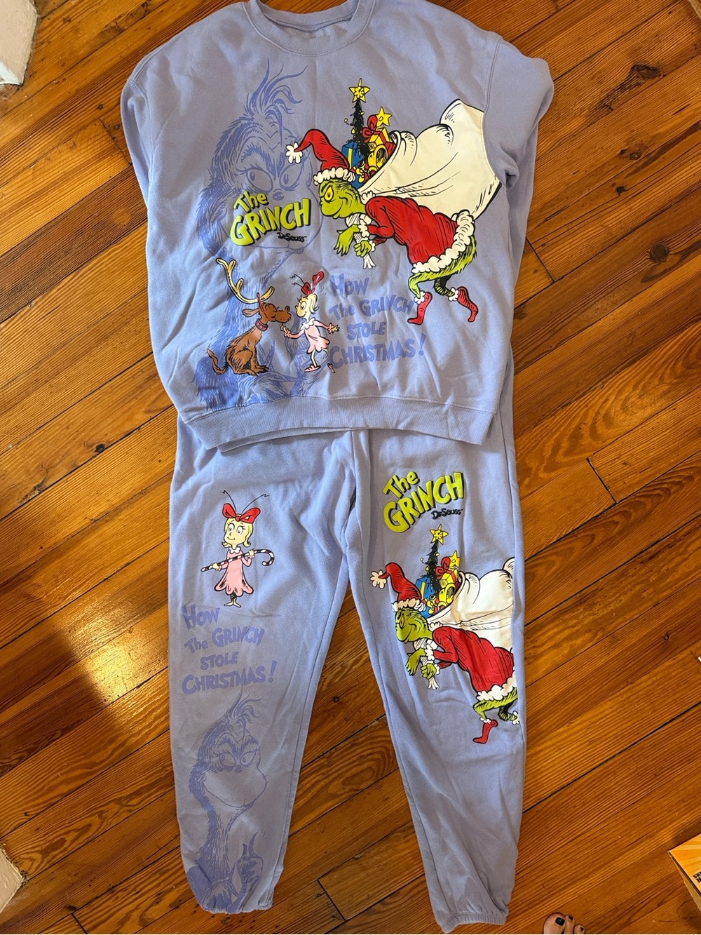 The Grinch Lavender Sweatsuit - Graphic Holiday Sweatsuit